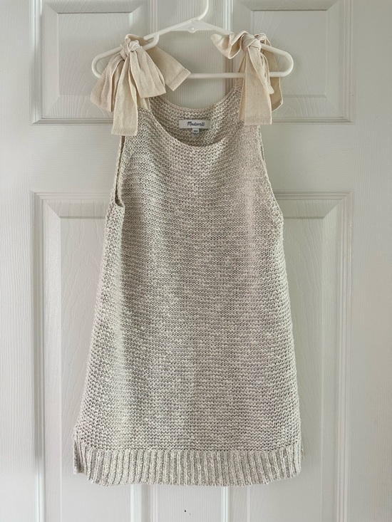 Madewell Tops - Madewell Cream Knit Sleeveless Sweater Tank